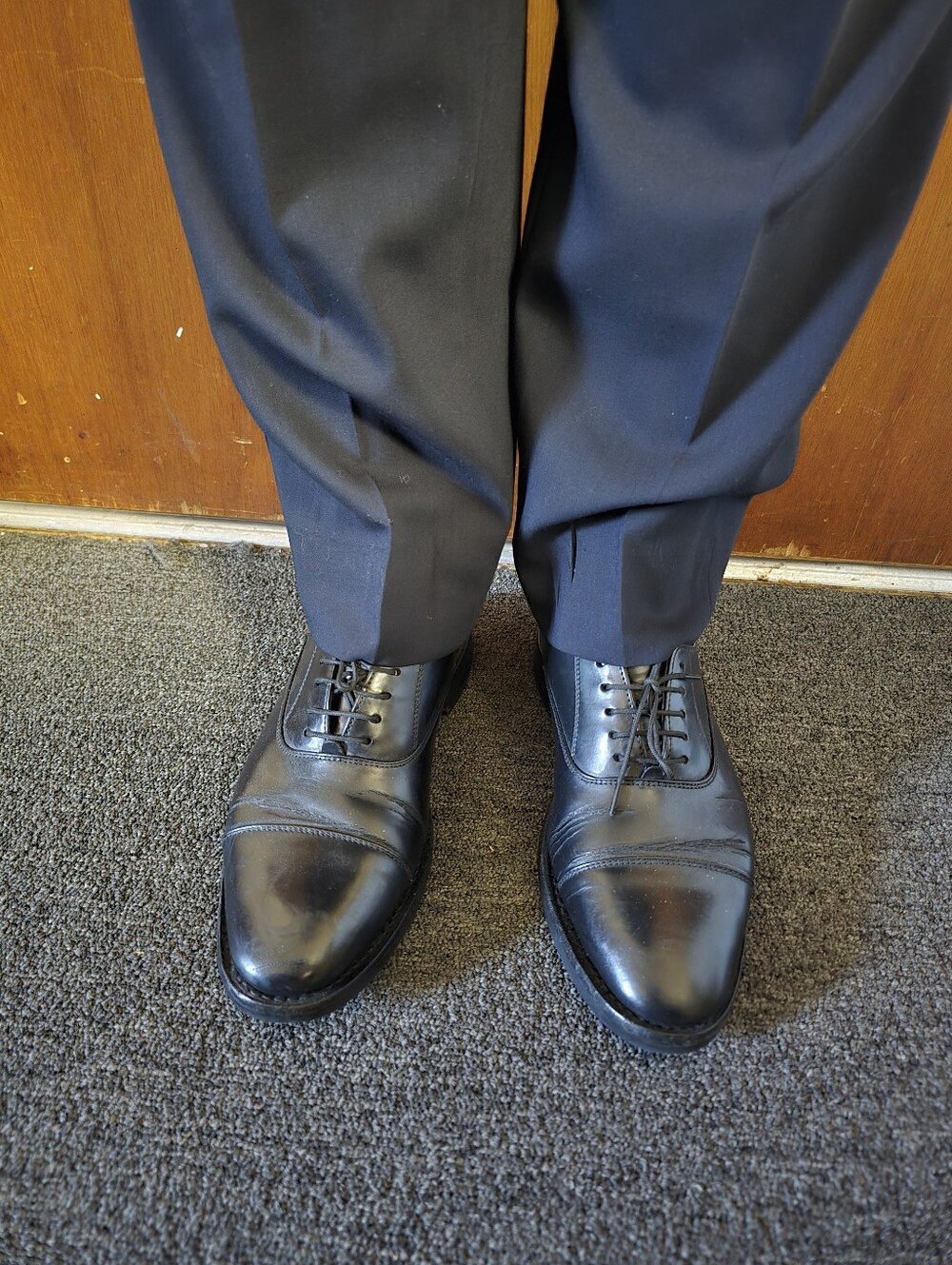 Samuel Windsor Classic Oxford Black Men's Dress Shoes UK Size 8 /US Size 9